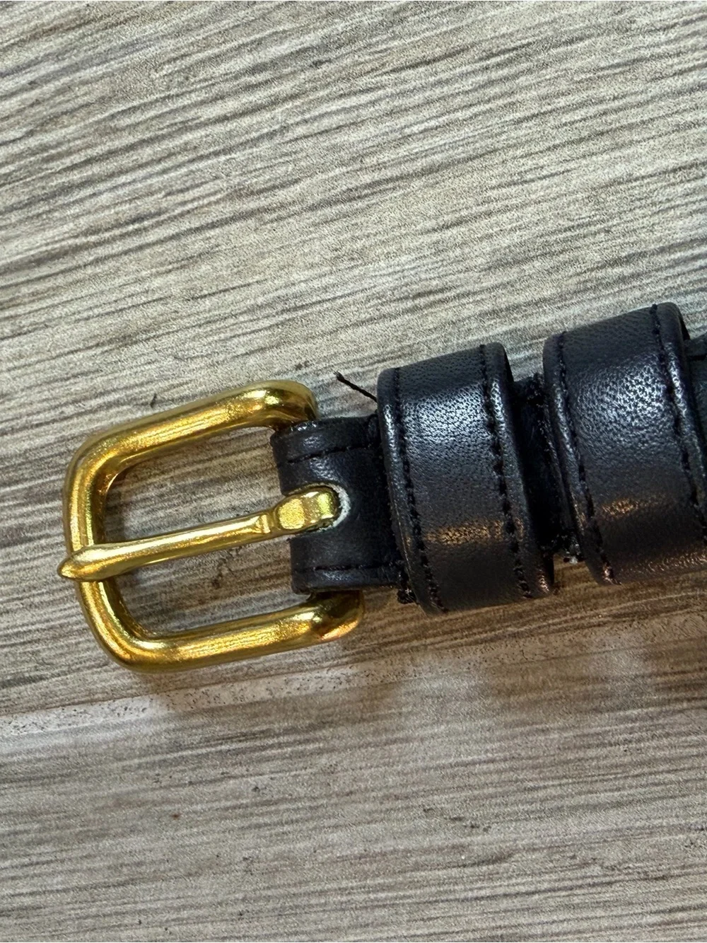 Coach Vintage 2801 Black Skinny Leather Belt Women's Y2K Brass Buckle Size 28